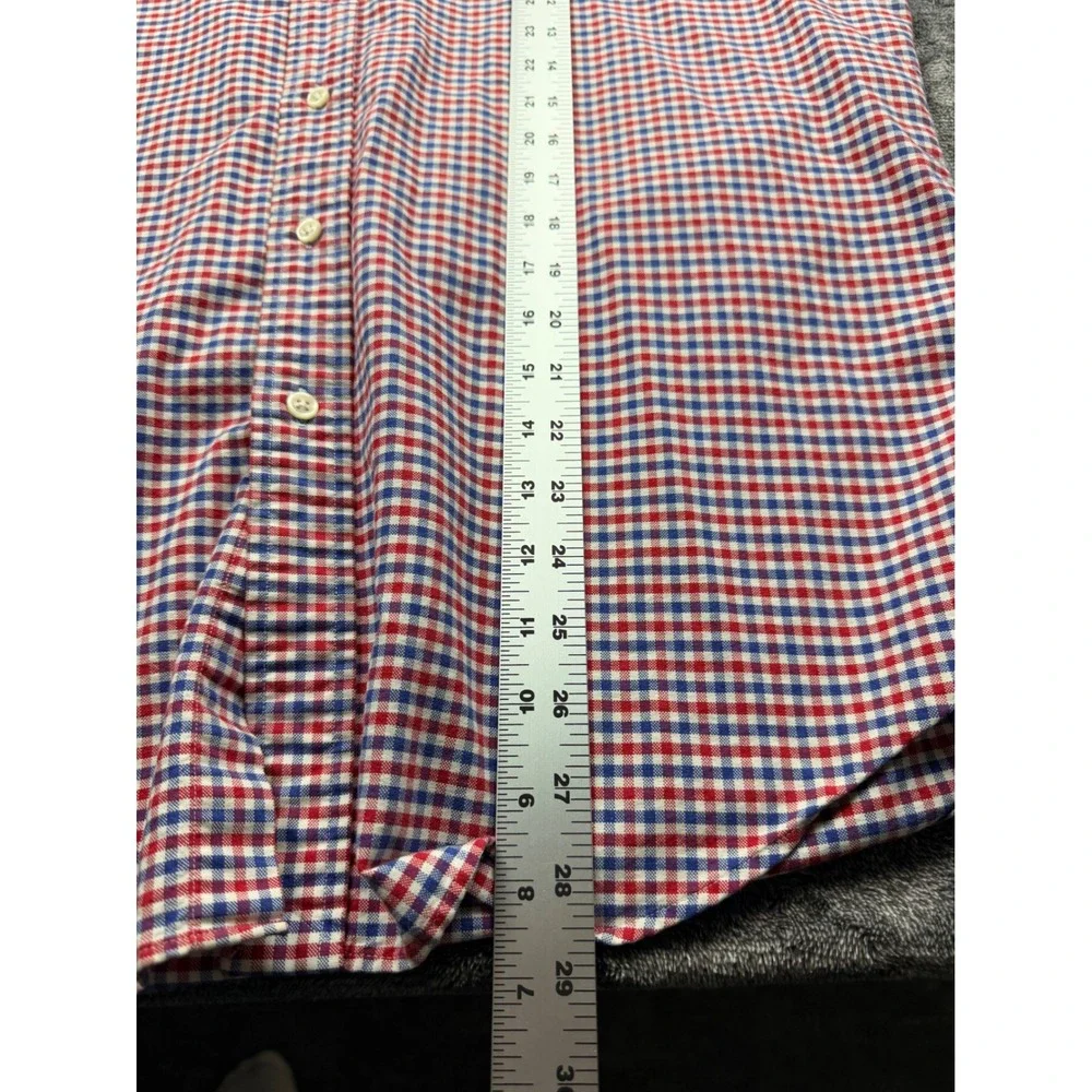 Polo Ralph Lauren Gingham‎ Check Button Down Shirt Mens Large Flesh Pony